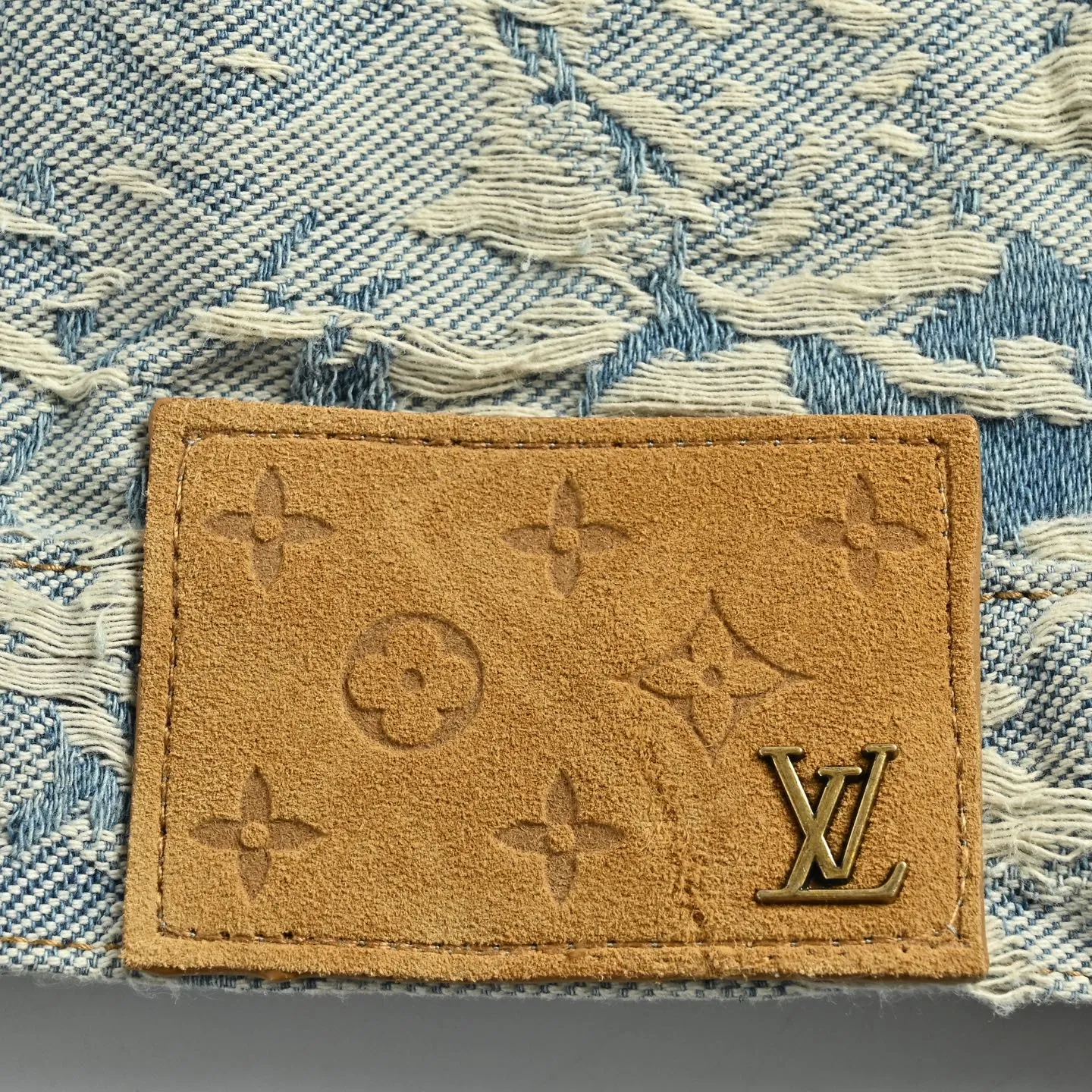 Louis Vuitton/Louis Vuitton Retro floral fringed denim jacket